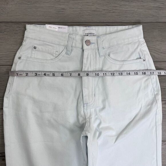 WeWoreWhat Size 27 Super Bleached Kick Flare Wide Leg High Rise Denim NEW Jeans - Picture 13 of 17